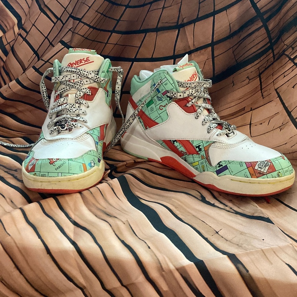Reebok Women's/Men's Monopoly Reverse Jam Graphic HighTop Sneakers